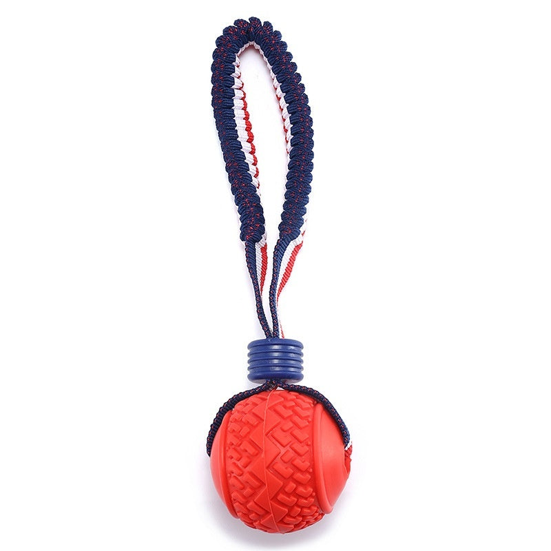 Interactive Dog Toy Ball with Rope for Chewing and Training