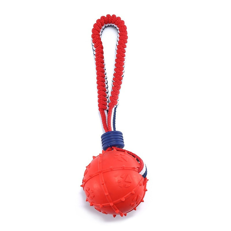 Interactive Dog Toy Ball with Rope for Chewing and Training