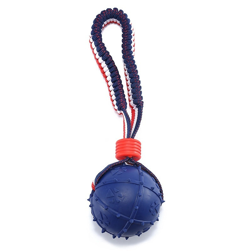 Interactive Dog Toy Ball with Rope for Chewing and Training