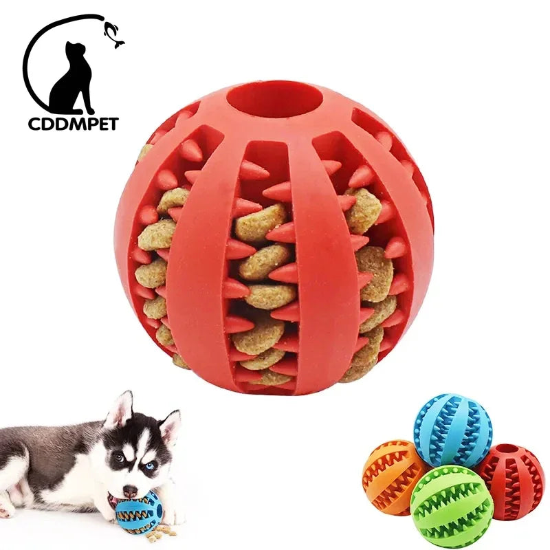 Interactive Dog Ball Toy for Small Dogs, Chew & Clean