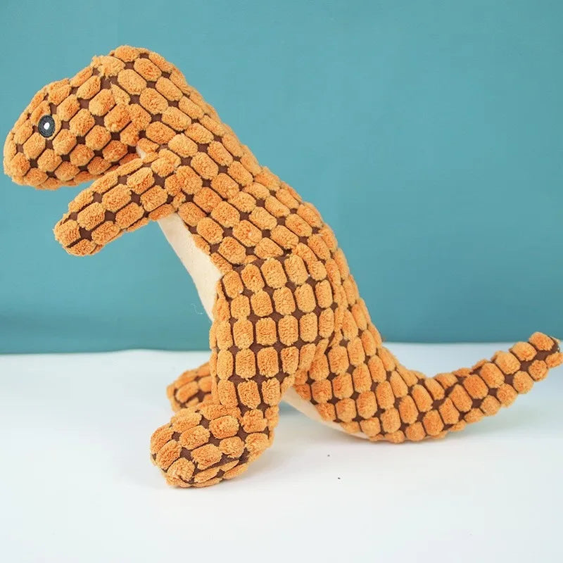 Interactive Plush Alligator Chew Toy with Squeaker for Dogs