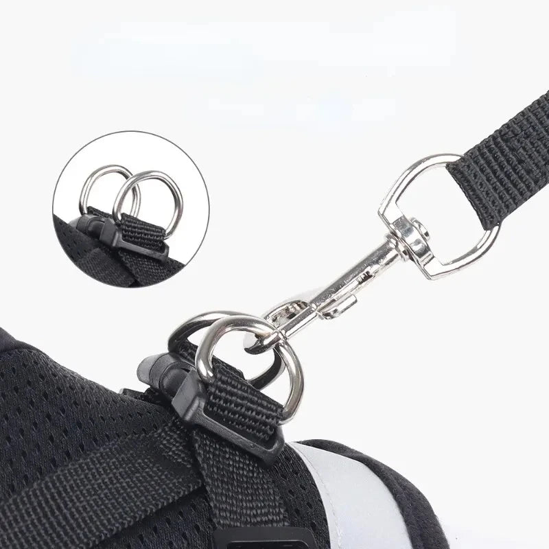 Breathable Reflective Adjustable Pet Harness for Outdoor Safety