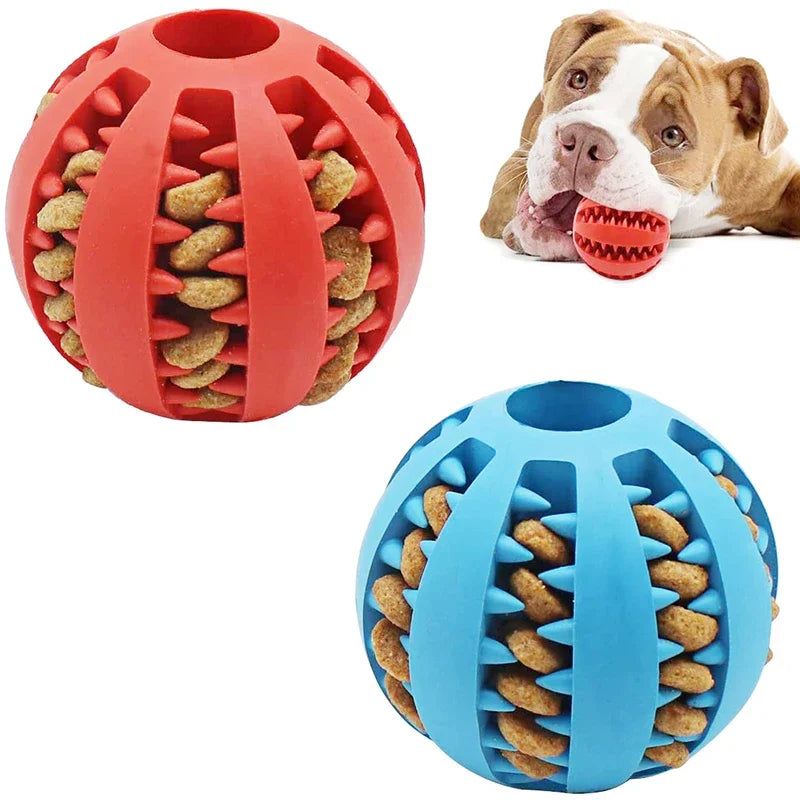 Interactive Dog Ball Toy for Small Dogs, Chew & Clean