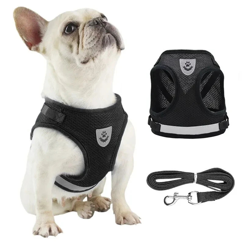 Breathable Reflective Adjustable Pet Harness for Outdoor Safety