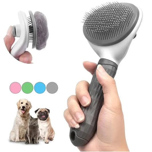 Self-Cleaning Pet Brush – Easy Grooming for Dogs & Cats!