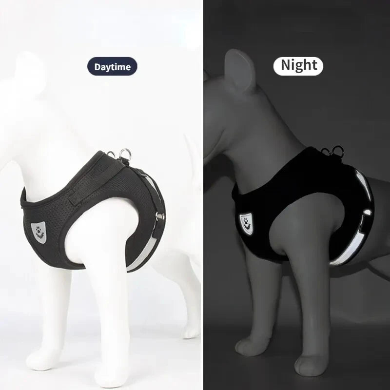 Breathable Reflective Adjustable Pet Harness for Outdoor Safety