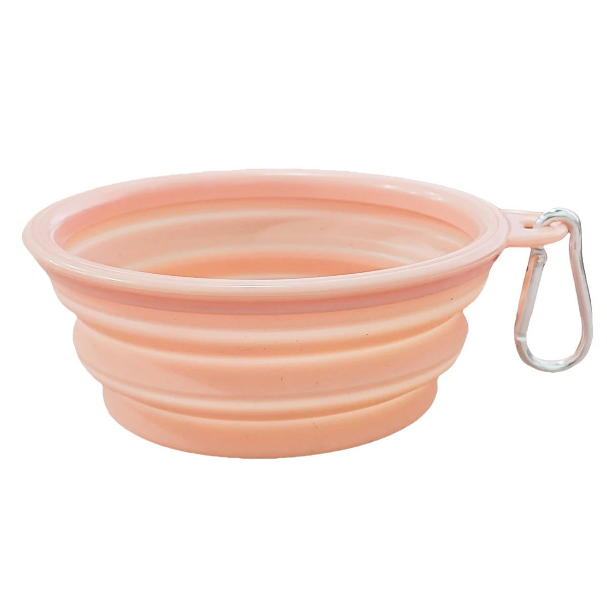 Portable Folding Silicone Bowl with Carabiner for Dogs & Cats