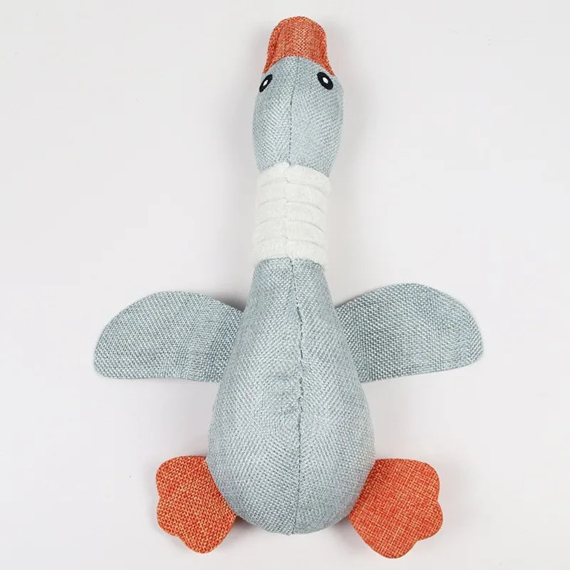 Interactive Plush Alligator Chew Toy with Squeaker for Dogs