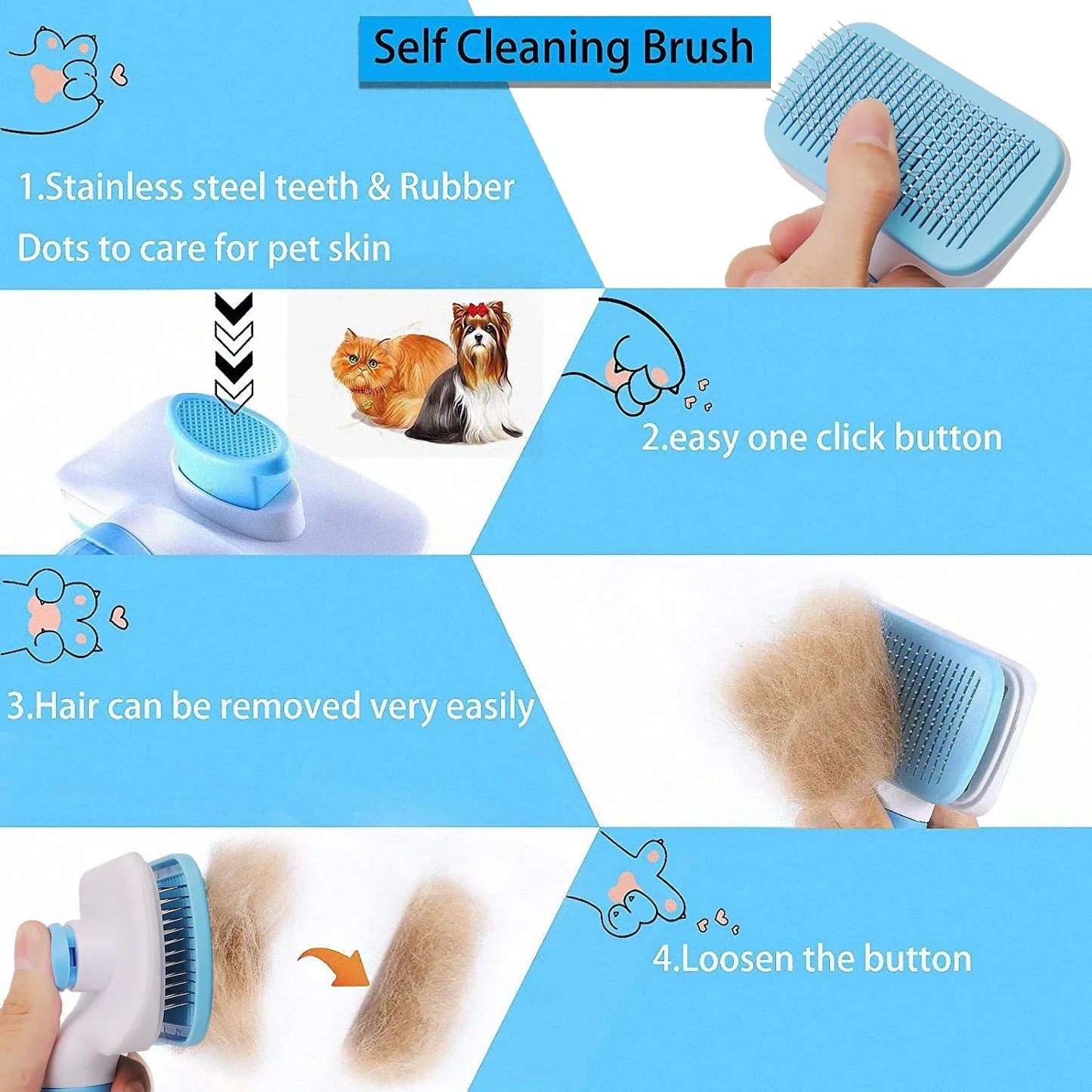 Dog Hair Remover Brush ,Grooming Comb