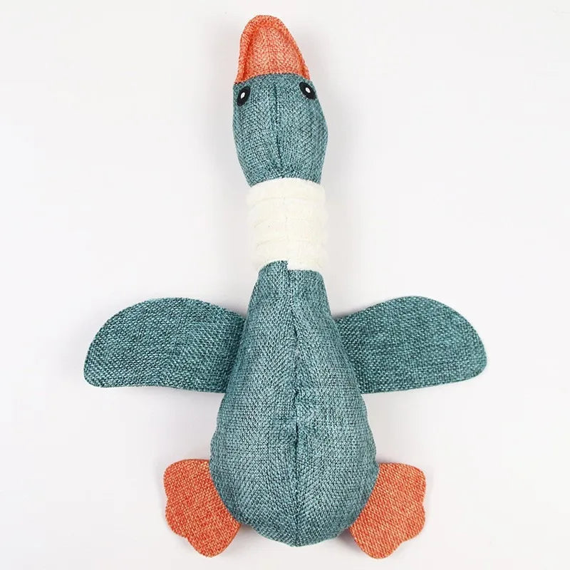 Interactive Plush Alligator Chew Toy with Squeaker for Dogs