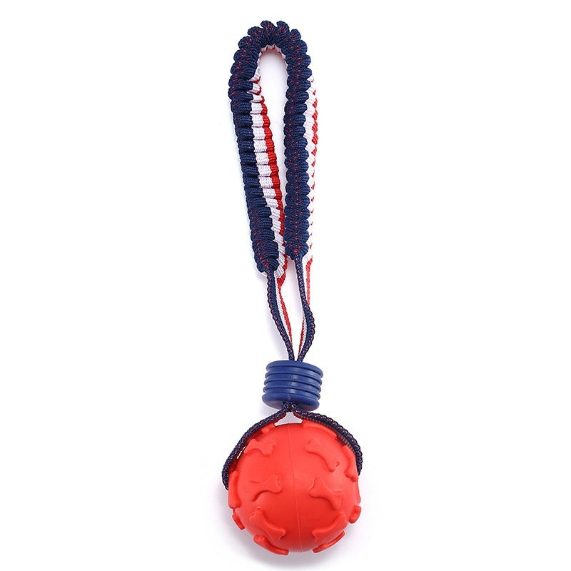 Interactive Dog Toy Ball with Rope for Chewing and Training