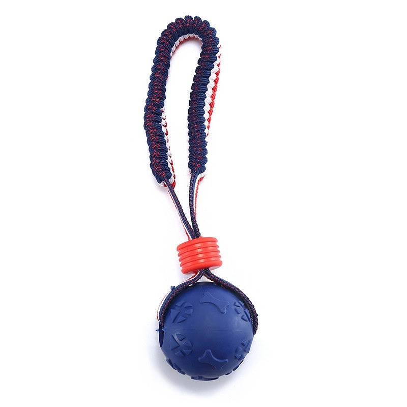 Interactive Dog Toy Ball with Rope for Chewing and Training