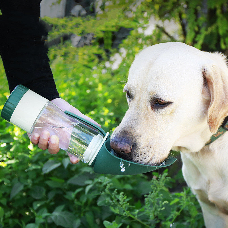 2-in-1 Multifunction Pet Water Bottle & Foldable Food Bowl