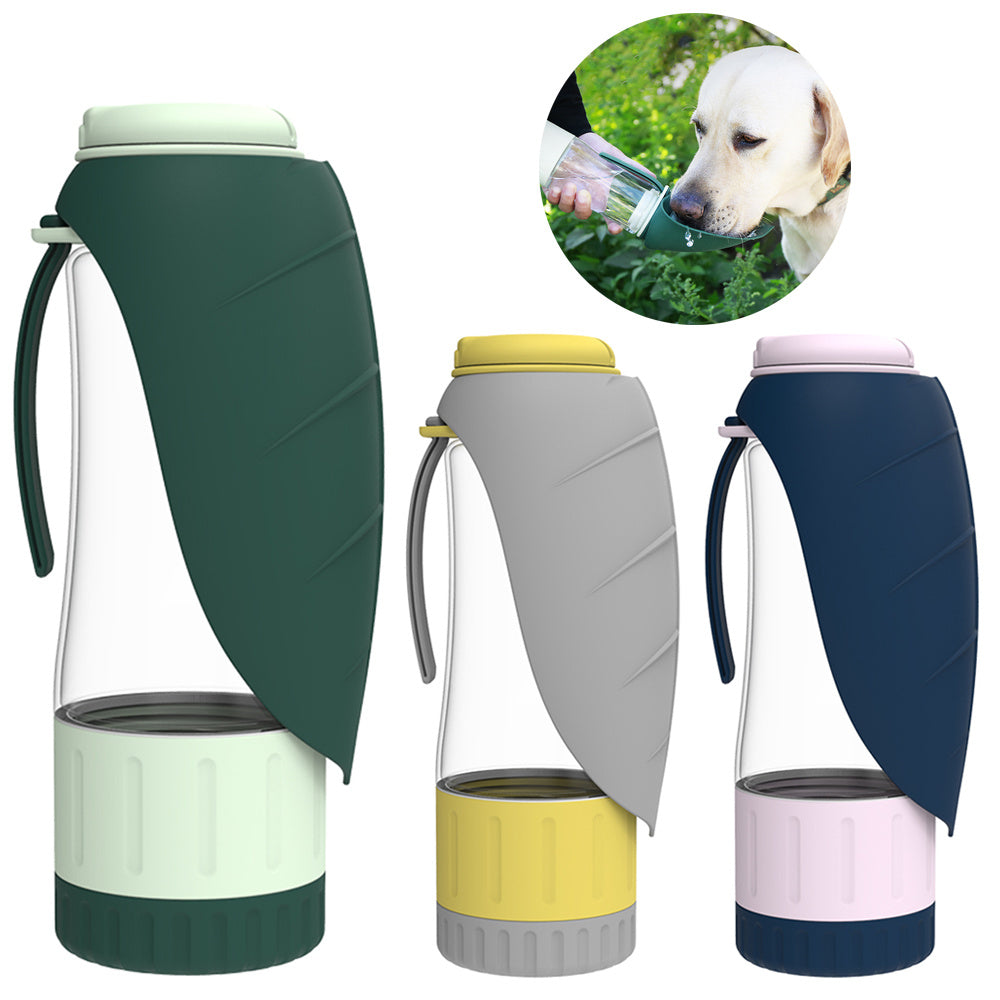 2-in-1 Multifunction Pet Water Bottle & Foldable Food Bowl